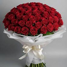 Букет 101 Красная роза Блэк Мэджик в Воскресенском