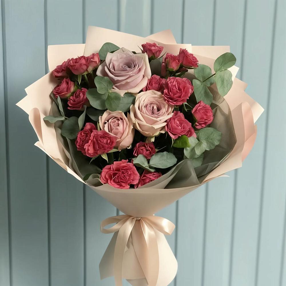 Букет цветов из: Гвоздики и Розы в Воскресенском