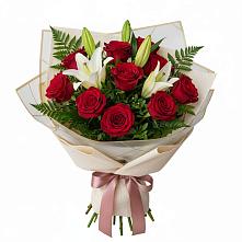 Букет цветов из:  Лилии и Розы в Воскресенском