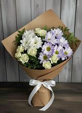 Букет цветов из:  Хризантемы и Розы в Воскресенском