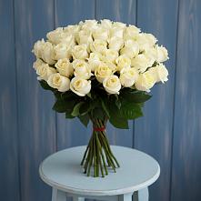 Букет 51 Белая роза Эдлесс Лав в Воскресенском
