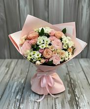 Букет цветов из:  Гвоздики, Розы и Хризантемы в Воскресенском