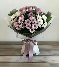 Букет цветов из:  Хризантемы и Розы в Воскресенском