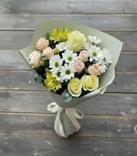 Букет цветов из:  Альстромерии, Розы и Хризантемы #REPLACE_PRED# Воскресенском