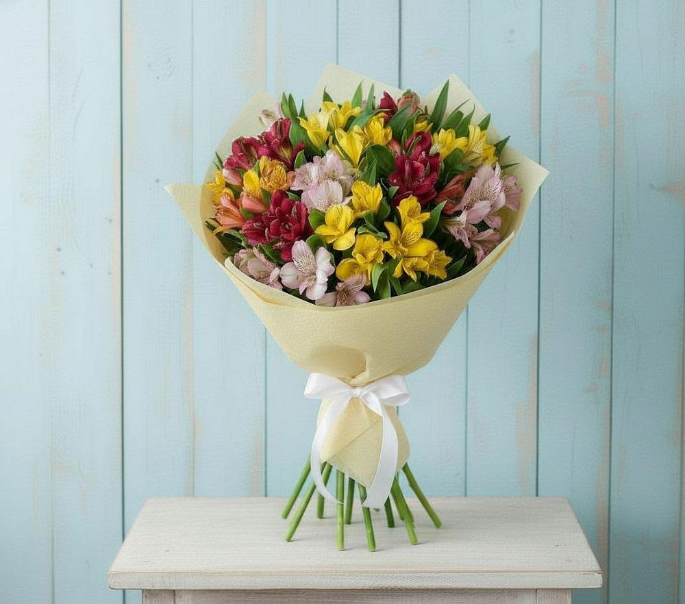 Букет цветов из: Альстромерии в Воскресенском