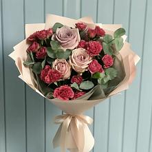Букет цветов из:  Гвоздики и Розы в Воскресенском