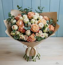Букет цветов из:  Альстромерии и Розы в Воскресенском