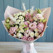 Букет цветов из:  Альстромерии и Розы #REPLACE_PRED# Воскресенском
