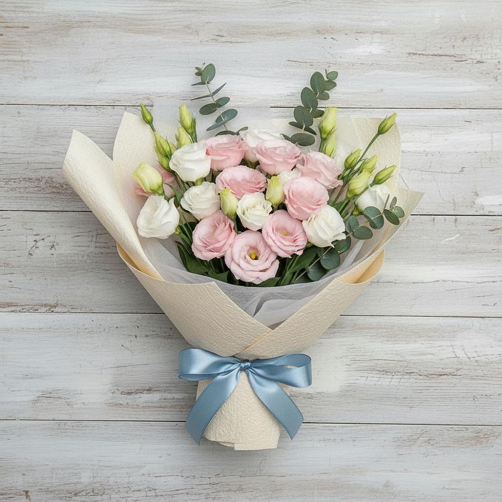 Букет цветов из: Лизиантусы в Воскресенском